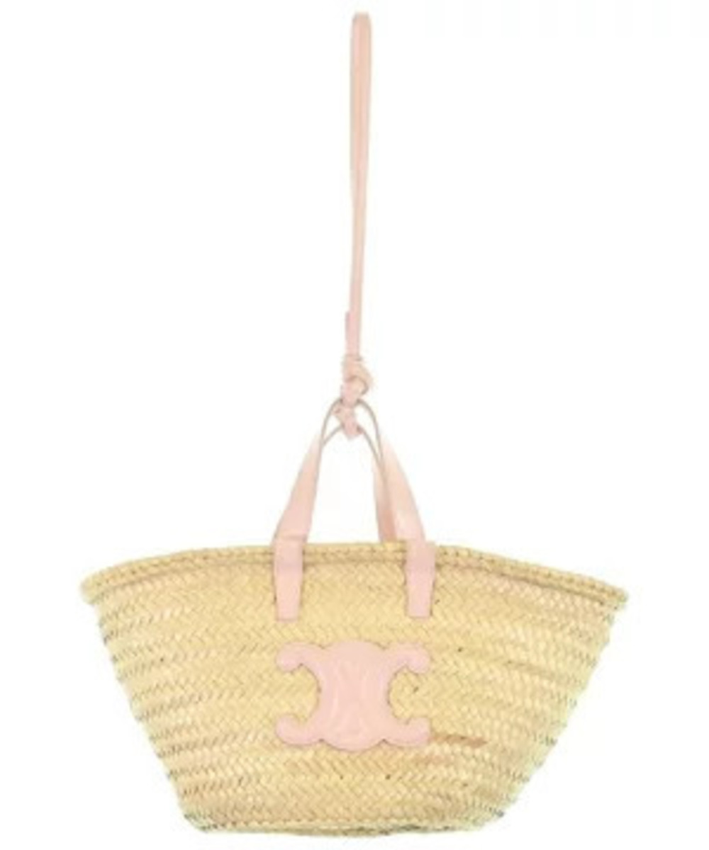 Celine Basket Bag Beige Cream x Pink